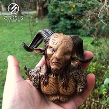pans labyrinth faun 3d magnet bust guillermo del toro fauno hellboy laberinto pan statue sculpture fantasy movie replica shape of water angel art sculptures 3d print model - Mito3D