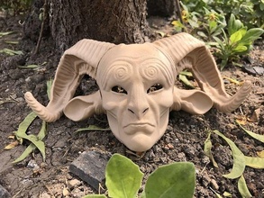 pans labyrinth mask horror halloween cosplay 3dprint myth movie fanart replica creature monster greek miniature figurine pan guillermo toro spain hobby diy 3d print model - Mito3D