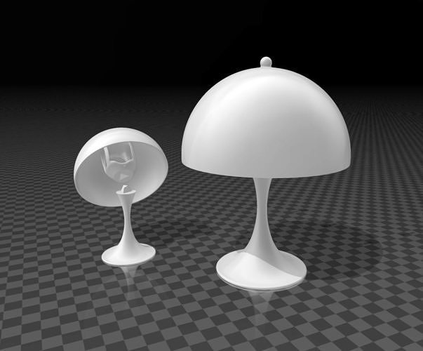 panthelle mini lampe Accueil maison sol Louis lumière conception table impulsions 3dprint LED éclairage 3D print model - Mito3D