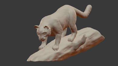 panther art panther cougar feline animal mammal statuette sculpture print statue printable puma panthera art sculptures