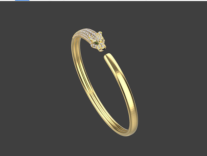 panter bilezik mücevher altın takı yazdırılabilir gümüş elmas bilezikler bileklik 3D print model - Mito3D