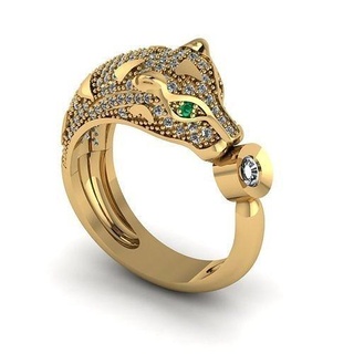 panther bracelet 3d printable gold silver jewelry platinum design diamond jewellery fashion gem ruby sapphire jewel luxury women man bracelets 3d print model - Mito3D