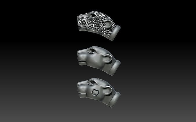 pantera braccialetti panter gioielleria argento oro squillare panthera anelli orecchini braccialetto lusso 3D print model - Mito3D