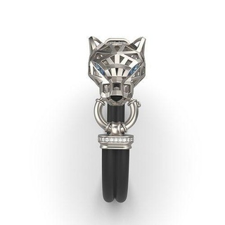 panter baş bilezik ajur silgi turnike kolye kedi takı puma kaplan modern altın gümüş gergedan bilezikler Pantera 3d print model - Mito3D