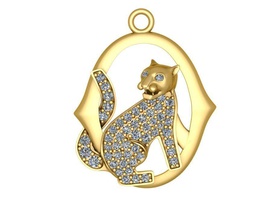 panter takı elmas logo yüzükler kolye yazdır tasarım anıt sanat altın platin indir gümüş ejderha kahyalar mücevher modern maymun 3d print model - Mito3D