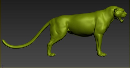 panther modello art scolpire il busto wild sculture 3d print model - Mito3D