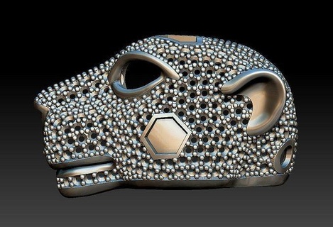 pantera colgante pendiente joyería joya oro plata Tigre anillo imprimible diamante puma animal anillos Moda motociclista colgantes 3d print model - Mito3D
