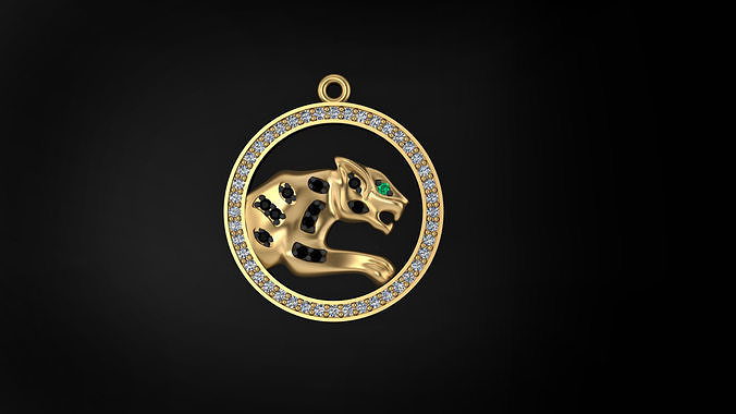panther pendant tiger tigerpendant panter pantherpendant animalpendant especialjewelry jewelry necklace fashion luxury puma lion animal katty gold pendants 3D print model - Mito3D