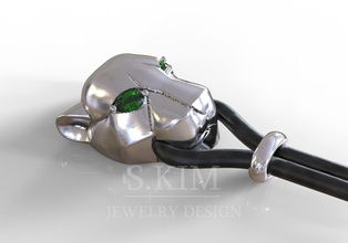 panther pendant printable 3d model design cnc milling ring earring jewel jaguar leopard puma cougar cheetah cat jewelry pendants 3d print model - Mito3D