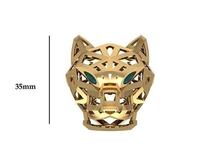 panther pendant pandent panther gold jewelry necklace pendants  3d print model - Mito3D