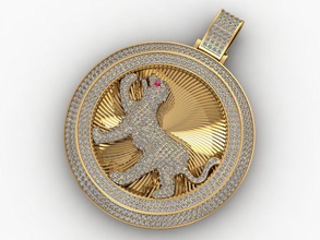 panther pendants diamond p131 pendant cat lion tiger gold matday trangsuc conbao convat kimcuong jewelry 3d print model - Mito3D
