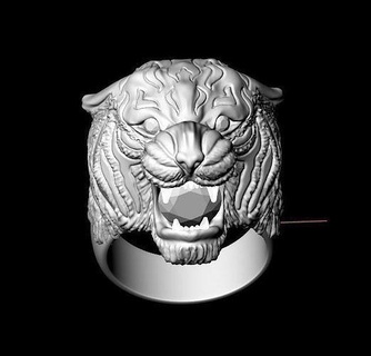Panther Ring Schmuck druckbar Diamant Tiere Sterling Mode Juwel Engagement Gold Ringe wertvoll Silber frei 3d print model - Mito3D