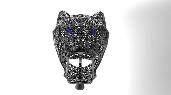 panther tager ring tagerring tigerface tigerfacering gold animal jowelry casting silver goldring facering animalring jewelry rings lion lionface lionhead lionring animalface pentera leopard 3d print model - Mito3D
