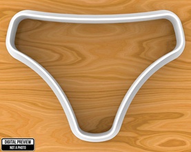panties cookie cutter house dough cutting food baking form fondant mold bridesmaid wedding bachelor party bridal bachelorette naughty buttocks boobies beach kitchen dining 3d print model - Mito3D