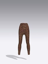 pantaloni tigre stampato donna moda ritagliare 3d print model - Mito3D