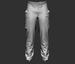 pantaloni maschio uomo Abiti accessori umano anatomia corpo gambe vestito moda zbrush 3d print model - Mito3D