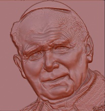 paolo 2 pope john paul 3d model relief giovanni papa rome sculpture vatican art sculptures 3d print model - Mito3D
