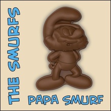 papa smurf - mold molds moldmaking chocolate cake biscuit soap candle toy printable smurfs molding kids children comic 3dprint cartoon handmade hobby diy 3d print model - Mito3D