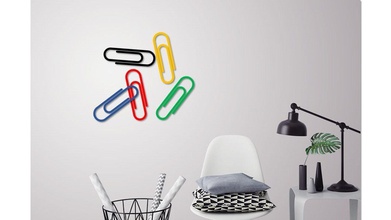 paper clips wall decoration art clip home profile silhouette decor model 3d printing artistic indoor room indoors simplicity other 3d print model - Mito3D