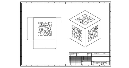 peso de papel a casa office legal 3dprinting cubo os acessórios 3d print model - Mito3D