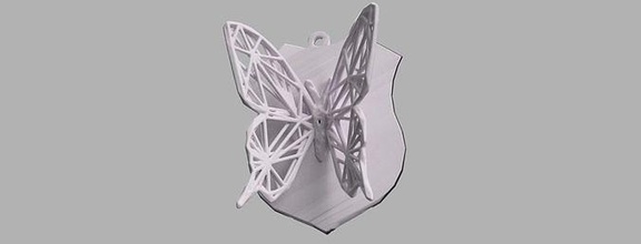 papillon voronoi buterfly butterfly decor maison mural tableau house 3d print model - Mito3D