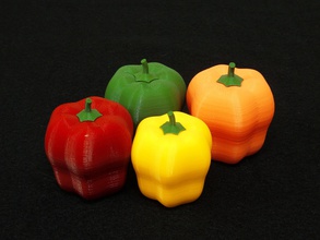 paprika biber bell sebze meyve bitkiler deco dekorasyon tasarım sanat gıda tarım ev dekor 3d print model - Mito3D