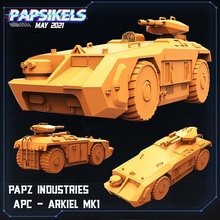 papz industries apc - arkiel mk1 aliens 3dprint games tabletop collectables miniatures toys 3d print model - Mito3D
