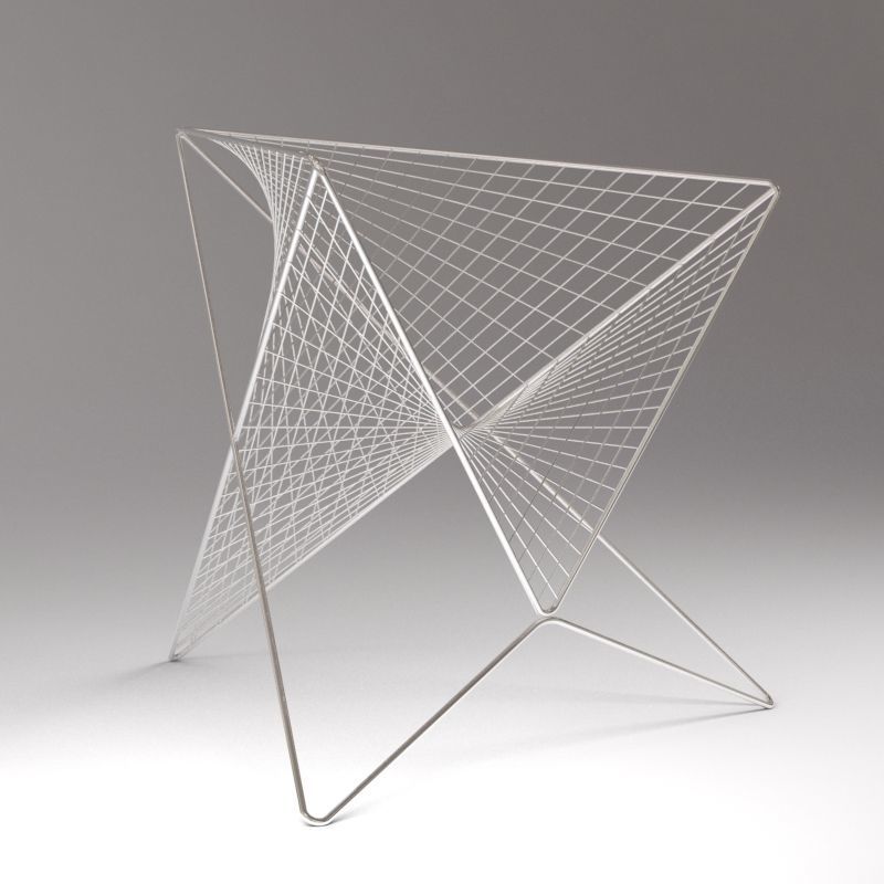 parabola chair house design furniture steel mordern 3D print model - Mito3D