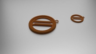 parallels pendant jewelry fashion astrology pendants 3d print model - Mito3D