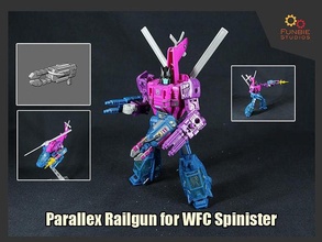 parallex railgun transformers wfc spinister concept blaster weaponry games toys 3d print model - Mito3D