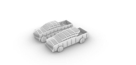 paramétrico coches carretera juguetes 3d juegos Corte láser cnc 3d print model - Mito3D