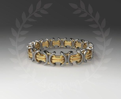 parametric rigid chain bracelet glazed precious gold luxury shinning art jewelry bracelets 3d print model - Mito3D