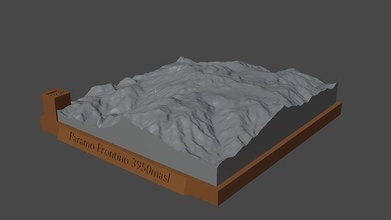 páramo cima montaña paisaje volcán terreno ambiente naturaleza fotogrametría elevación dem Ciencias 3d print model - Mito3D