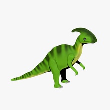 parasaurolophus desenho animado dinossauro 3d impressão brinquedo brinquedos modelo comida 3dprint 3ddinosaur 3dmodel jurássico criança forkids jogos 3d print model - Mito3D