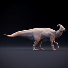 parasaurolophus yürüyüşçüler ön destekli oyuk hayvan Dinozor önceden desteklenen dino tarih öncesi Otçul Jurassic nesli tükenmiş heykel sürüngen kertenkele Hadrosaur hadrosauridae minyatür kopya gerçekçi Sanat heykeller 3d print model - Mito3D