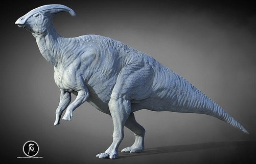 parasaurolophus dinosauro animali creatura preistorico dino animale erbivoro arte giurassico lucertola rettile cretaceo bestia mostro Giochi giocattoli 3d print model - Mito3D