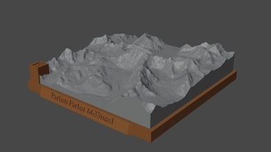 parbati parbat mountain landscape volcano terrain environment nature photogrammetry elevation dem science 3d print model - Mito3D