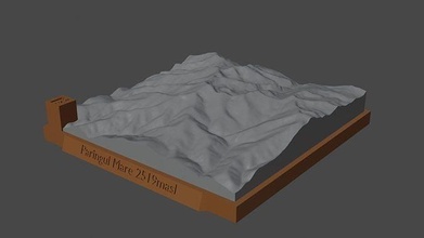 sbucciatura cavalla montagna paesaggio vulcano terreno ambiente natura fotogrammetria elevazione dem scienza 3d print model - Mito3D