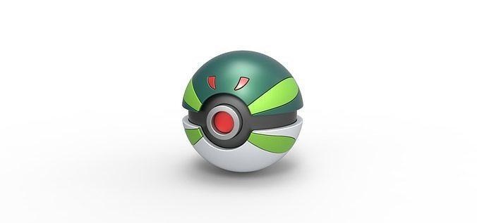 parco palla pokeball Pokemon concetto contenitore anime giocattolo Stampa stampabile parkball passatempo Fai 3d print model - Mito3D