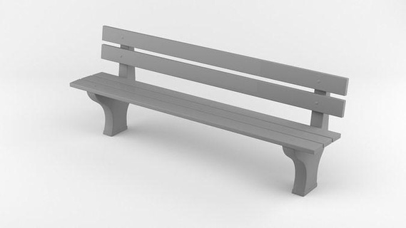 park bench furniture print 3d 3dprint public printable seat wood wooden house outdoor 3d print model - Mito3D