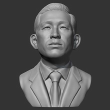 parque chung hee 3d impresión modelo presidente personas humano cabeza retrato busto figura hombre cara estatua escultura arte esculturas 3d print model - Mito3D
