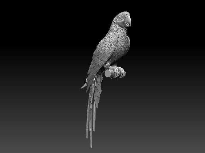 parrot bird high print statue poly sculpture interior art sculptures 3D print model - Mito3D