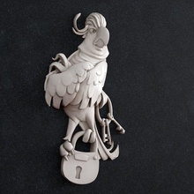 papağan heykel of duvar 3d model cnc kuş sanat heykeller 3d print model - Mito3D