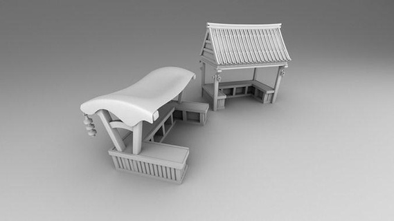 part 3- chinese traditional house 2-10 hous medieval architecture roof brick lego china 3d print model - Mito3D