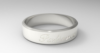 Geduld Ring Silber Finger Mode isoliert Plastik Luxus Stahl Aluminium Unternehmen Juwel Schmuck Ringe 3d print model - Mito3D