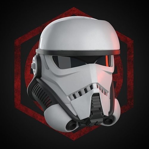 patrol trooper helmet star wars 3d model stl file printing galactic stormtroopers cnc cosplay instant download models files halloween art 3D print model - Mito3D