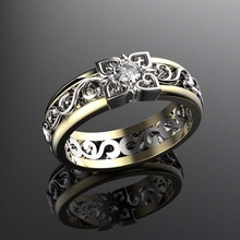desen takı altın elmas yüzük değerli düğün nişan mücevher bayanlar 3d print model - Mito3D
