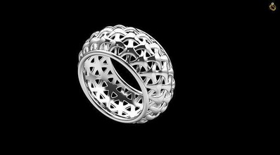 pattern ring jewellery gold fashion cad jewelry rings 3d print model - Mito3D