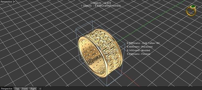 Muster Ring Ringe Schmuck druckbar Gold Engagement Silber 3d print model - Mito3D