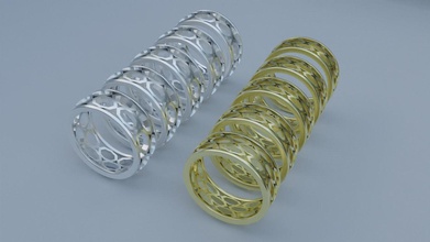 padronizar anel 7 joalheria imprimível prata jóias ouro esterlina jóia moda beleza impressão platina prototipagem argolas 3d print model - Mito3D